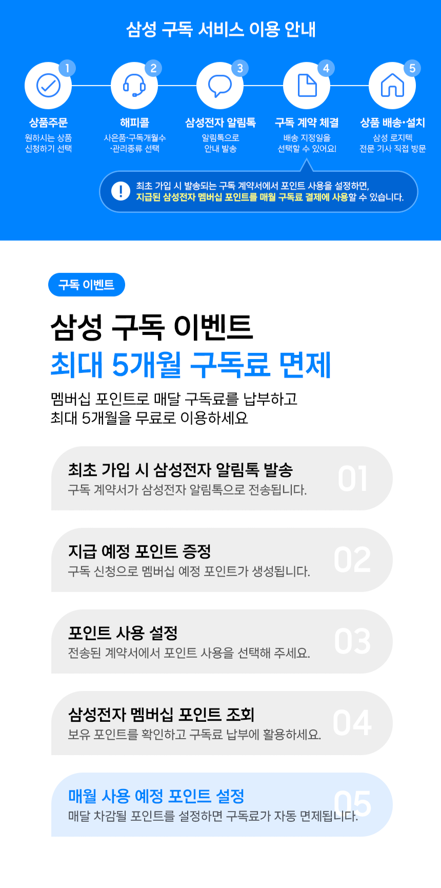 삼성 구독 서비스 이용 안내